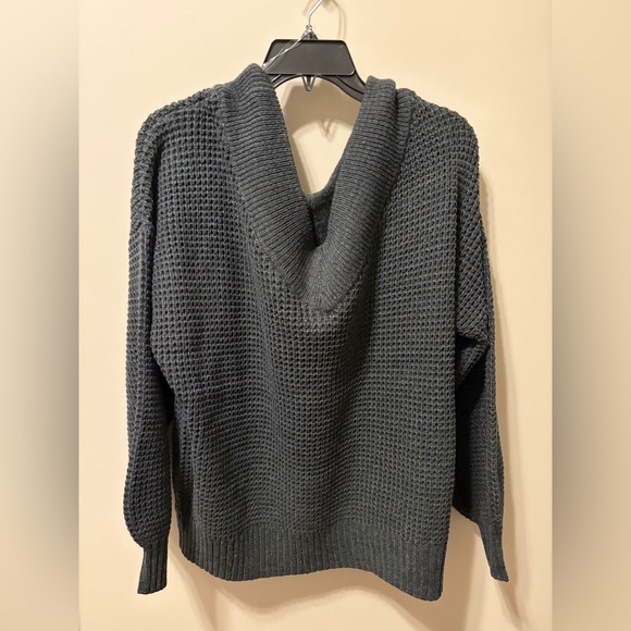 Zenana Outfitters Charcoal Off-Shoulder Sweater - Picture 2 of 10
